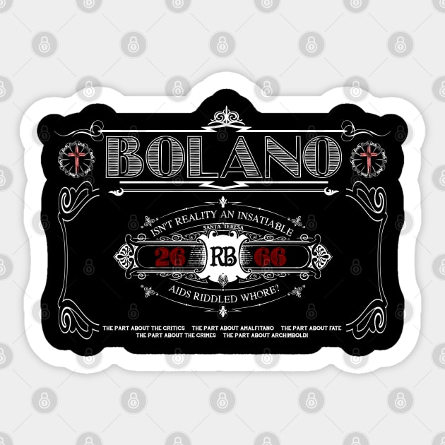 Roberto Bolano 2666 Design Sticker by HellwoodOutfitters